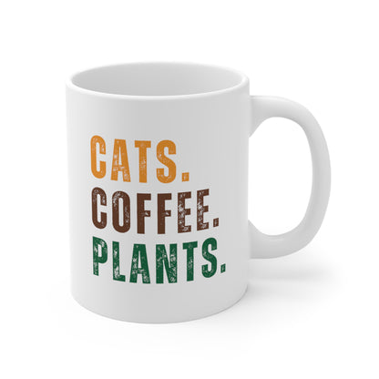 Cats. Coffee. Plants - Coffee Mug