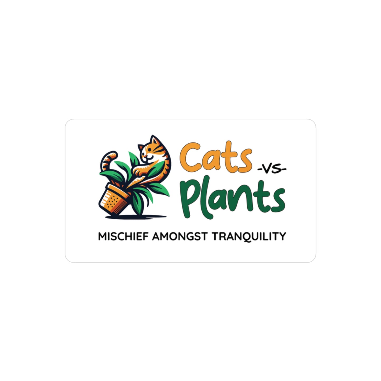 Cats vs Plants - Vinyl Sticker