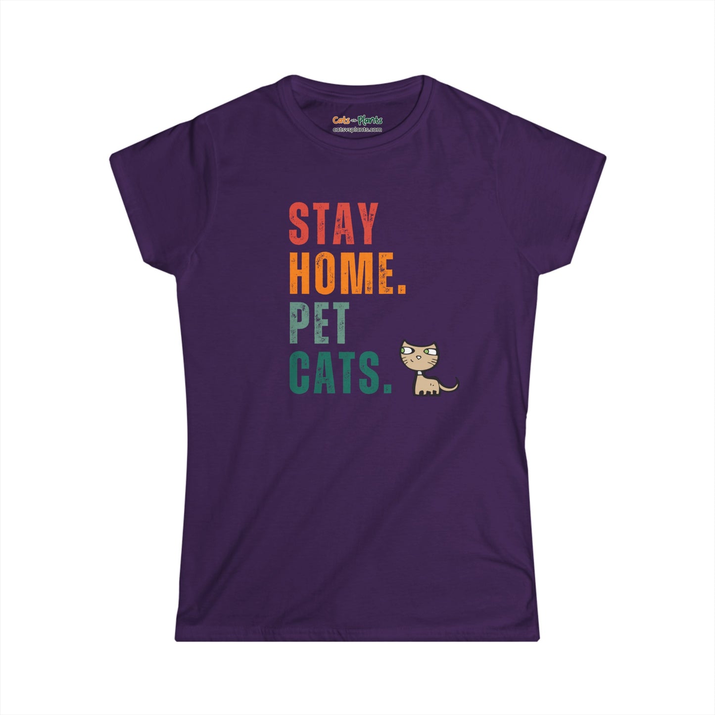 Stay. Home. Pet. Cats. - Women's T-Shirt